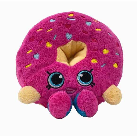 Shopkins Pink Sprinkle Smiley Face Donut Stuffed Animal Plush Toy Collectible - Picture 2 of 10